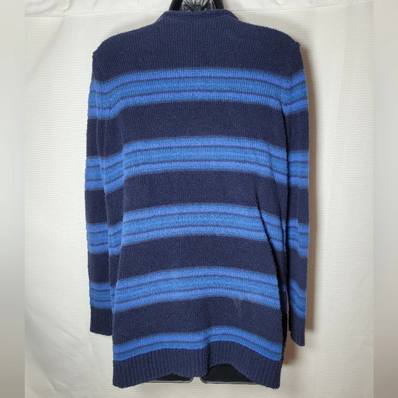 Gap Indigo Stripe Open Front Cardigan sz M - Picture 2 of 8